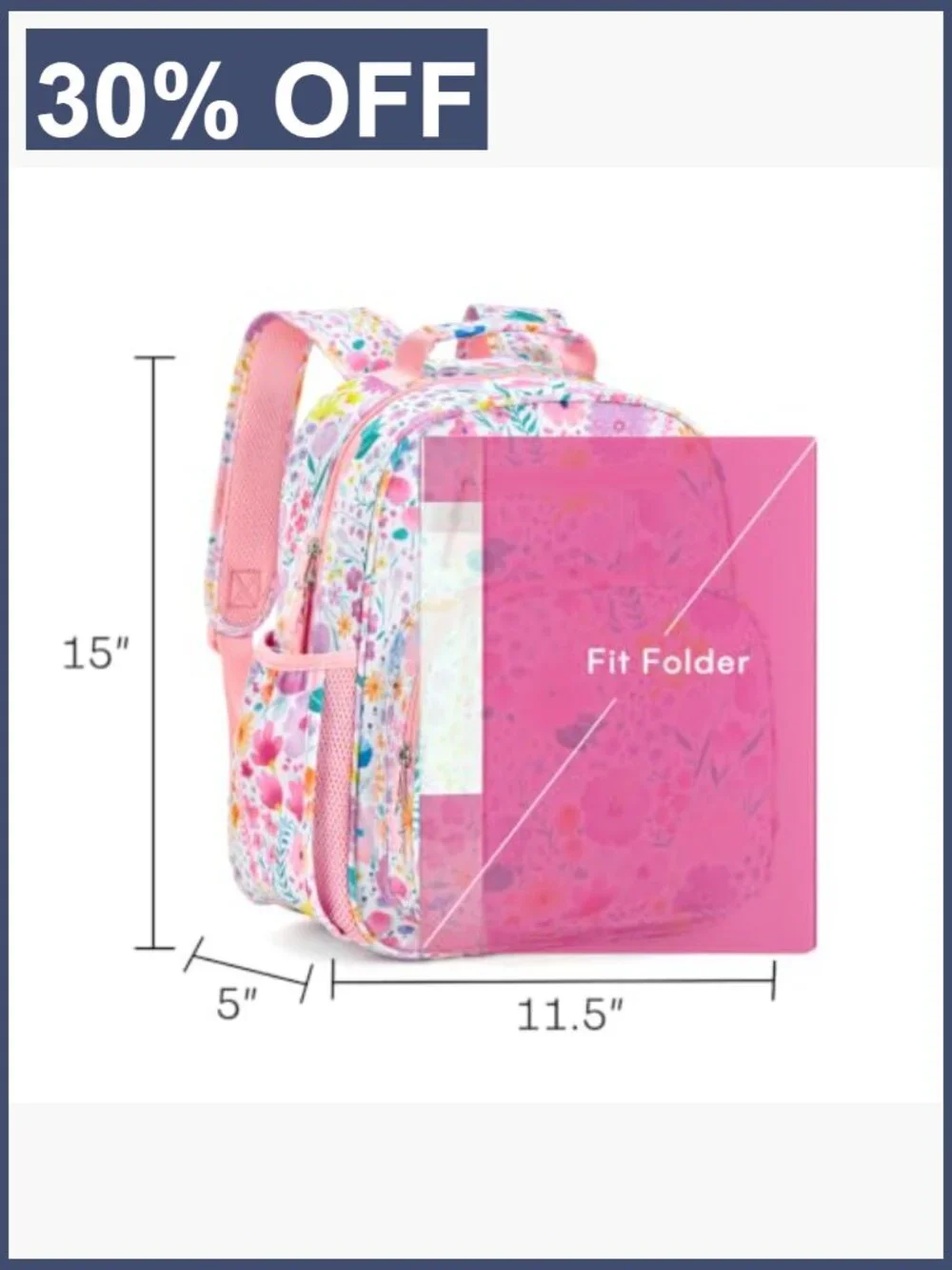 Kids Backpack for Girls Kindergarten School Bookbag 5-8 Years Flower
